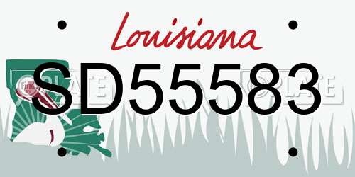 SD55583 Louisiana License Plate