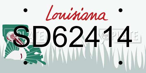 SD62414 Louisiana License Plate