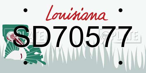 SD70577 Louisiana License Plate