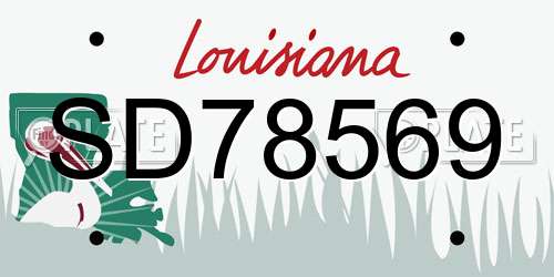 SD78569 Louisiana License Plate