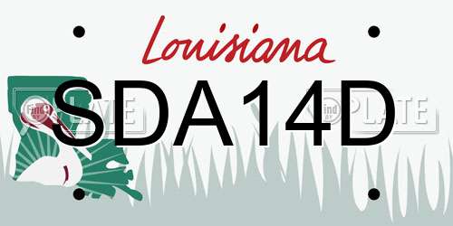 SDA14D Louisiana License Plate