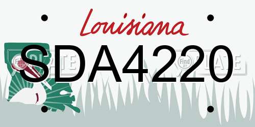 SDA4220 Louisiana License Plate