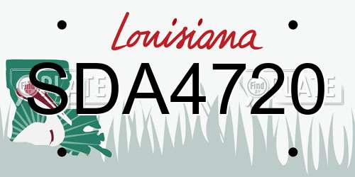 SDA4720 Louisiana License Plate