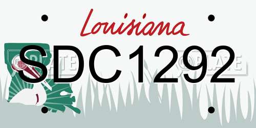 SDC1292 Louisiana License Plate