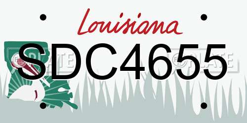 SDC4655 Louisiana License Plate