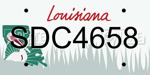 SDC4658 Louisiana License Plate