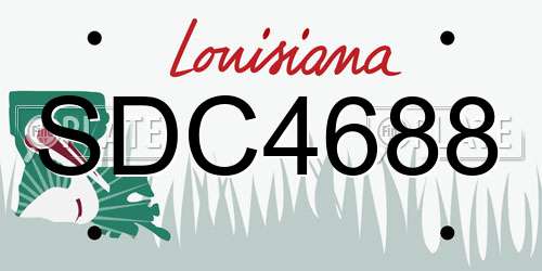 SDC4688 Louisiana License Plate