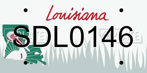 SDL0146 Louisiana License Plate