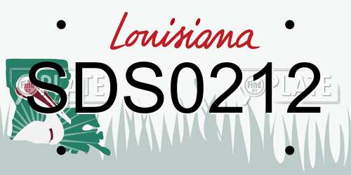 SDS0212 Louisiana License Plate