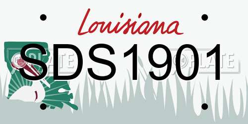 SDS1901 Louisiana License Plate