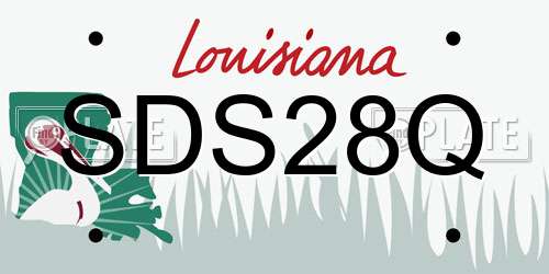 SDS28Q Louisiana License Plate