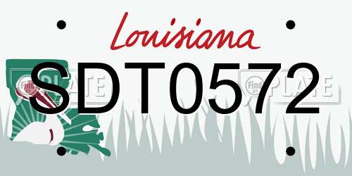 SDT0572 Louisiana License Plate
