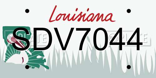 SDV7044 Louisiana License Plate