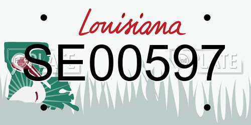 SE00597 Louisiana License Plate