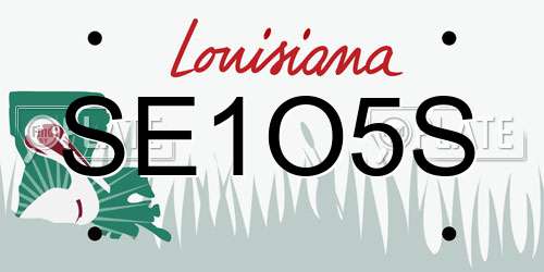 SE1O5S Louisiana License Plate