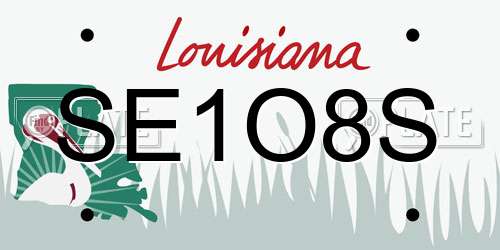 SE1O8S Louisiana License Plate