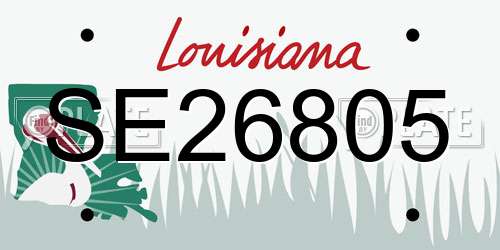 SE26805 Louisiana License Plate