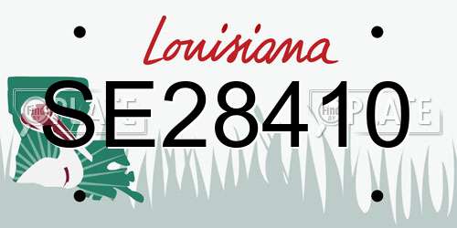 SE28410 Louisiana License Plate