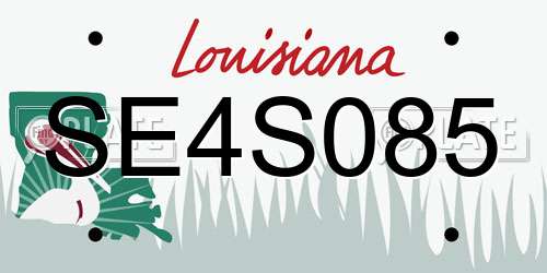 SE4S085 Louisiana License Plate