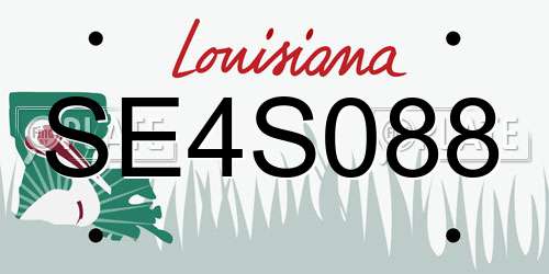 SE4S088 Louisiana License Plate
