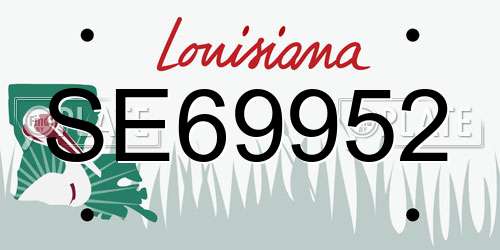SE69952 Louisiana License Plate