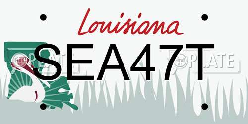 SEA47T Louisiana License Plate