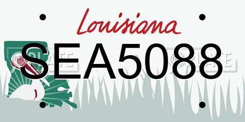 SEA5088 Louisiana License Plate