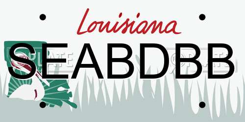 SEABDBB Louisiana License Plate