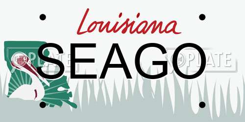 SEAGO Louisiana License Plate