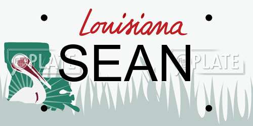 SEAN Louisiana License Plate