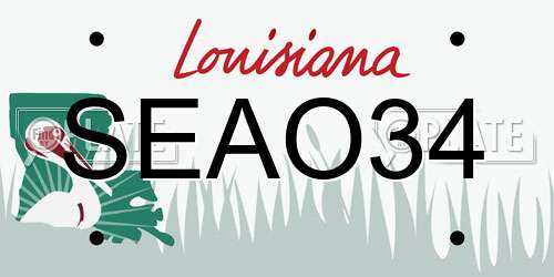 SEAO34 Louisiana License Plate