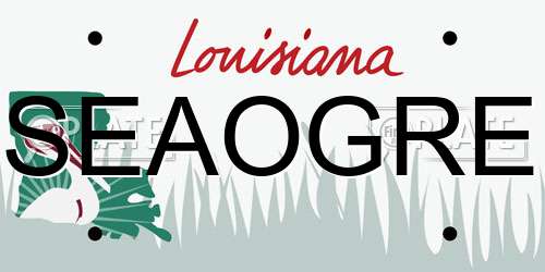 SEAOGRE Louisiana License Plate