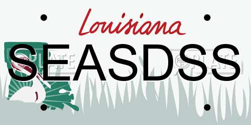 SEASDSS Louisiana License Plate
