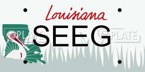 SEEG Louisiana License Plate