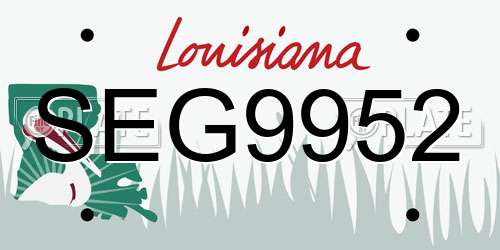 SEG9952 Louisiana License Plate