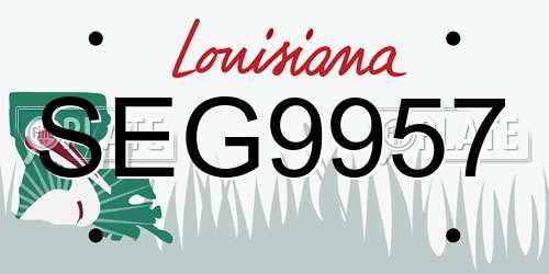 SEG9957 Louisiana License Plate