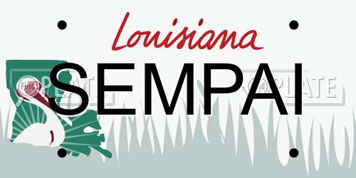 SEMPAI Louisiana License Plate