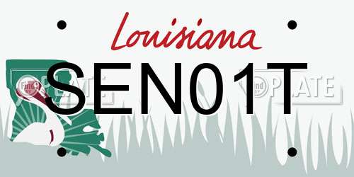 SEN01T Louisiana License Plate