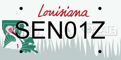 SEN01Z Louisiana License Plate