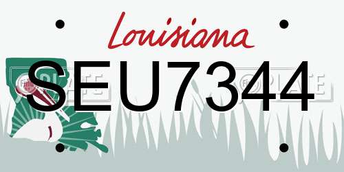 SEU7344 Louisiana License Plate