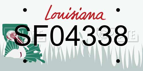 SF04338 Louisiana License Plate