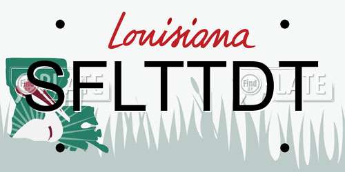 SFLTTDT Louisiana License Plate