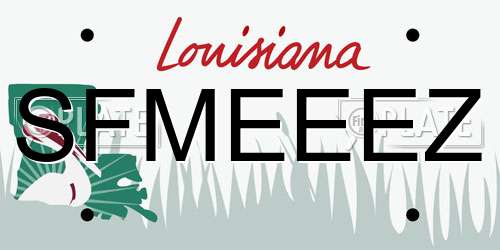 SFMEEEZ Louisiana License Plate
