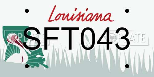 SFT043 Louisiana License Plate