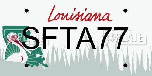 SFTA77 Louisiana License Plate