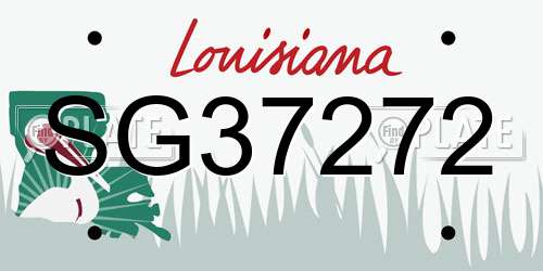 SG37272 Louisiana License Plate