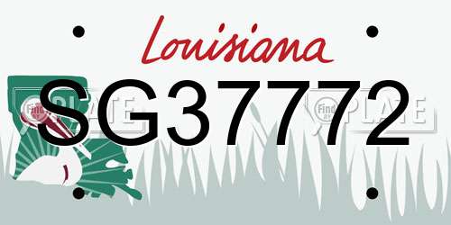 SG37772 Louisiana License Plate