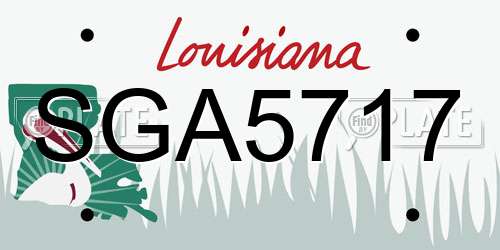 SGA5717 Louisiana License Plate
