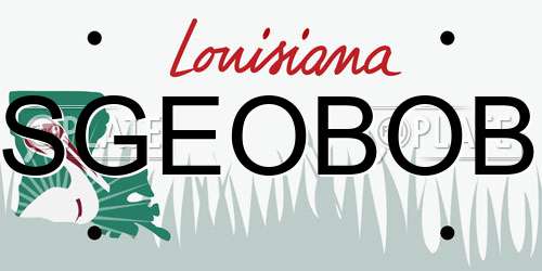 SGEOBOB Louisiana License Plate