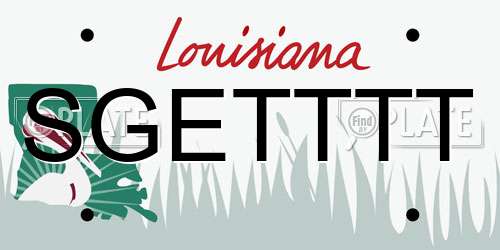 SGETTTT Louisiana License Plate